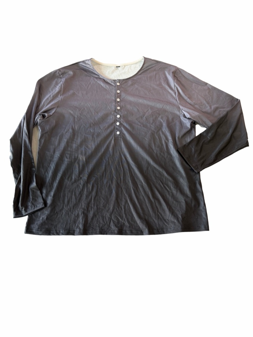 Men's 6 Button Ombre Henley Style Shirt Size 2XL #260789